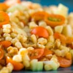 Corn, cucumber and tomato salad from Potluckiest.com