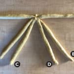 6-strand challah braiding diagram from Potluckiest.com